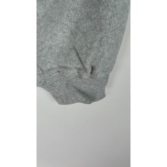 Aerie Hometown Holiday Quarter Zip Fleece Sweatshirt Womens Size Medium Grey New - Picture 4 of 10